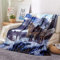 Chickw1 Kuscheldecke Flauschige Flanelldecke, 3D Tier Druck Wohndecke Weiche Warm Decke TV-Decke Mikrofaserdecke Sofadecke oder Bettüberwurf Tagesdecke Geschenk (80x120cm,Schnee Berge Wolf)
