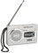 Bewinner Radio AM FM de Poche, Mini Puce Radio Transistor Portable, Lecteur Radio Compact Alimenté par Batterie avec Antenne, Haut-Parleur, Prise Casque, Gris Argenté