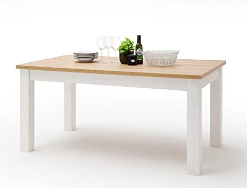 expendio Esstisch Bruneck 12 Pinie Weiss Oak Nb 160x90 cm Küchentisch Esszimmertisch Wohnzimmertisch