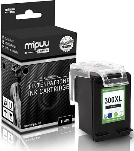 Mipuu Tinte kompatibel für HP 300XL CC641EE Black für HP Deskjet D1660 D2560 D2660 D5560 F4580 F2480 Envy 100 110 114 120 Photosmart C4600 C4680 C4780