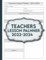 Teachers Lesson Planner 2023 2024: Undated teachers lesson planner and Lesson Plan Grade and Record Book for Teachers to plan and organize your daily ... 11 with 120 pages | teacher lesson plan book