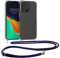 kwmobile Crossbody Case Compatible with Apple iPhone 13 Pro Case - Clear TPU Phone Cover w/Lanyard Cord Strap - Blue/Transparent