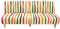 Surwin Sofabezug ohne Armlehnen 3 sitzer/2 sitzer, 3D Druck Polyester Stretch Armlose Sofabettüberzug Antirutsch Clic Clac Sofahusse Protector für Klappcouch Schlafsofa (bunt,M160-190cm)
