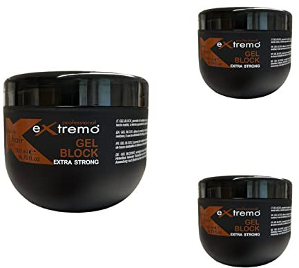 extremo Haargel - mit extra starkem Halt - Made in Italien - 3 x 500 ml