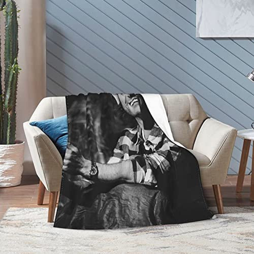 Jared Schauspieler Padalecki Überwurfdecke, ultraweiches Flanell-Fleece, leichte Überwurfdecke, warme Klimaanlage, Decke für Couch, Sofa, Bett, 127 x 101 cm