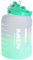 BuildLife Water Bottles with Straw & Flip Cap 2 in 1 Lid - Large Water Bottle with Time Markings BPA Free Leak Proof Wide Mouth Drinks Bottle,2.5 Litre Durable Sports Water Bottle (Purple Green)