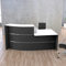 Schrank & Stuhl | Empfangstheke Surround mit Beratungsplatz, Stauraumeinheit ohne Tür - Verkaufstheke für den Empfangsbereich, 112 x 231 x 122,5 cm (HxBxT), Anthrazit