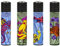 Clipper Feuerzeug 4er Set: (Mushroom Animals)