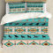 ZFRXIGN Azteken-Westernpferd-Bettbezug-Set für Damen, Queen-Size-Bettdeckenbezüge, Kissenbezüge, Bettwäsche-Set, Tagesdecken, Bettbezug, Boho, Tribal, Navajo, Türkis