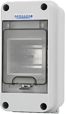 Mollom 3 vie Scatola di Protezione Distributore Interruttore Automatico MCB con Binario DIN, IP65 Impermeabile, per Interni ed Esterni