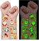 Leesgel Weihnachten Tattoo Kinder 28 Blätter, Leucht Weihnachtsdeko Kindertattoos Weihnachts Kinder Tattoo Temporäre Tattoos Mädchen Jungen, Nikolaus Geschenke Weihnachtsgeschenke Weihnachten Deko