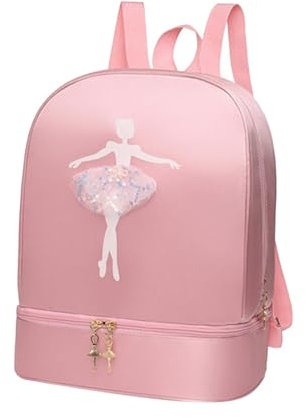 Baoblaze Ballet Backpack Girls Ballet Dance Bag Ballerina Backpack Kids Dance Rucksack Girls School Bags Shoulder Bag Dance Backpack for Little Girls Kids Back to School Sports Gymnastic, Pink A