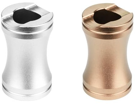 Gluttöter für Aschenbecher, Aluminium, 2 Stück, verschiedene Metallic-Farben (Silber + Gold)