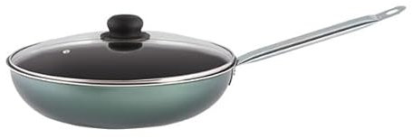 mille idee Padella Saltapasta salta pasta antiaderente con coperchio vetro 1 manico cm 32