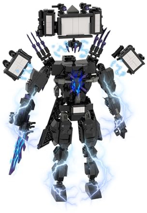 NobiMart Upgraded Titan Clockman Block Toy, Titan Clock Man Game Model Toys, Reproducible Assembly Block Toy, Movable Figures Set (04 - Type)