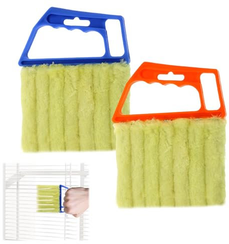 Venetian Blind Cleaner Tool,2Pcs Venetian Blind Cleaner 7 Finger Blind Duster for Deep Cleaning,Blind Cleaner Tool Washable Blind Cleaners for Wooden Blinds,Vertical Windows,Air Conditioner