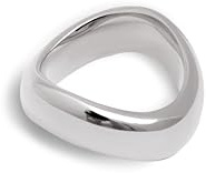 SINGULARU - Tina Ring. Edelstahl mit Silberfarbener Beschichtung. Schmuck für Damen. Größe 10-20.