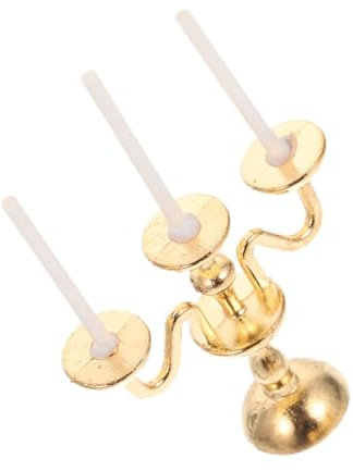 TOYANDONA Kerzenlampe Essen Spielzeug Modell Puppenhaus Weihnachtsdekoration Halloween Kerzenhalter Miniatur Kerzenleuchter Puppenhaus Schreibtisch Ornament Kerzenlampe Modell