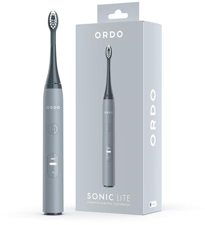 Ordo Sonic Lite Brosse à dents électrique Sonic avec 35 000 impulsions/min, double mode, batterie de 5 semaines et plus, minuterie intelligente, étanche, USB-C, pierre
