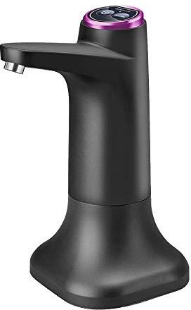 Haslbeck Pompa Elettrica per Bottiglia d'Acqua con Base Erogatore d'Acqua USB Dispenser per Bottiglia Portatile Automatico con Secchio per Pompa 'Acqua - Nero