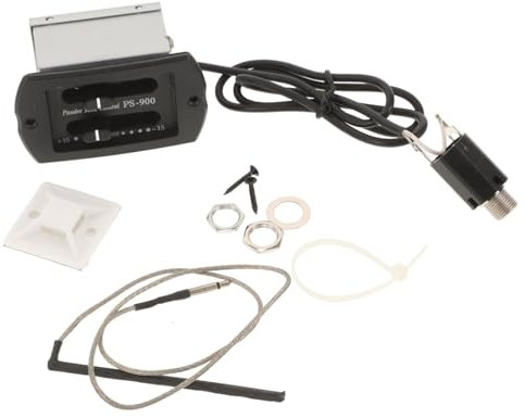 BESTonZON Micros Guitare Acoustique Humbucker De Taille Simple Bobinage Accordeur Numérique Pour Guitare Acoustique Tuner Numérique Pour Guitare Micro Guitare Humbucker Plastique Métal Black