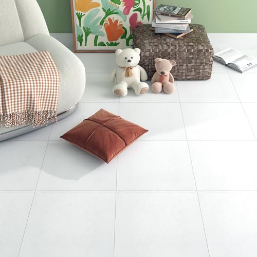 Decotalk Piastrelle Adesive Pavimento Bagno Effetto Marmo Bianco 30X30cm 3Pezzi Impermeabile Piastrelle Adesive Cucina PVC Adesivo Pavimento Pavimenti Pvc Adesivi Camera da Letto Garage