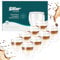 Sillar Bicchieri a Doppia Parete 250ml Tazze Caffe Vetro, Set di 8 Tazzine | Bicchieri Termici a Doppia Parete in Vetro Borosilicato Proteggono le Mani | Tazzine Caffe per Cappuccino, Caffè, Tè