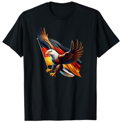 Deutscher Adler mit Deutschland Flagge Deutsche Patrioten T-Shirt