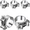 TXXATX T Bolt Hose Clamp 56-59 mm Hose Clip 5 Pieces Exhaust Clamp 304 Stainless Pipe Clamps Band Width 22 mm Adjustable Clips for Water Pipe Gas Pipe Automotive Tube Attachment