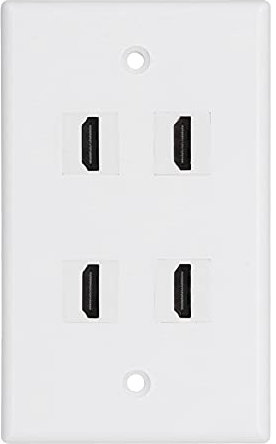 HD Multimedia Schnittstelle Wallplatte US Standard ABS Outlet Panel 4 Anschlüsse für AV -Empfänger Heimkino -System 70x115mmmm