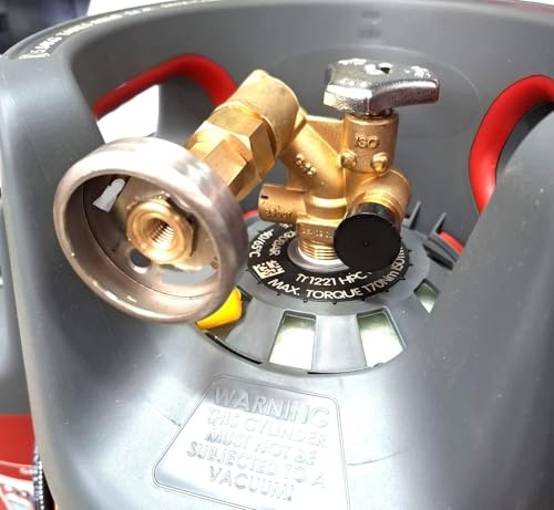 Adattatore per serbatoio GPL DISH su filettatura destra 3/4 – Per bombole di gas con doppia valvola – Riempibile legalmente