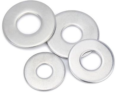 Rondella piana di grandi dimensioni in acciaio inossidabile DIN9021 GB96 304(M4 (50Pcs))