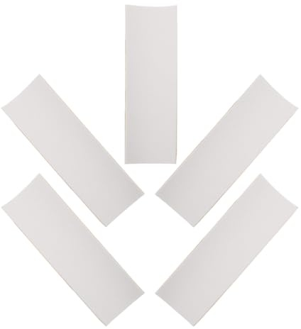 Rutschfeste Fingeraufkleber für Fingerboards, 5 Stück, Weiß | Silikon und Schaumstoff, Matte Oberfläche mit Kleberückseite, für Kleiner Boards, Indoor und Wettbewerb