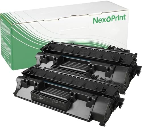 NexoPrint CE505D 05A Doppelpack schwarz Toner kompatibel mit HP LaserJet P2037N P2053D P2053DN 5500 Seiten