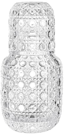 Genérico Jarra de Agua para Mesita Noche,Dispensador Enjuague Bucal Potable - Set De Jarra Y Vaso De Agua Vintage De - Para Dormitorio Baño Cocina Mesa De Comedor Hogar Bebidas