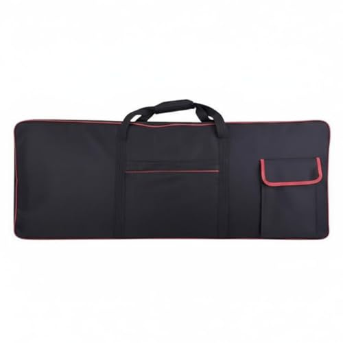 Gralara Borsa Tastiera Elettronica Resistente All'umidità Borsa Tastiera con Manici Impermeabile Attrezzatura Musicale, Nero, Nero, 54 Tasti Normale