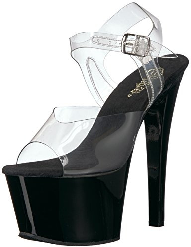 Pleaser SKY-308 Clr/Blk UK 7 (EU 40)