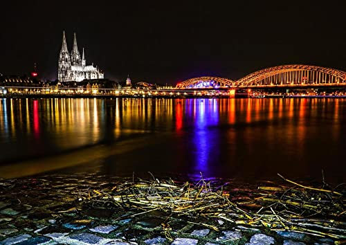 hansepuzzle 25801 - Kölner Dom Puzzle 260 Teile | Gebäude Puzzle mit hochwertiger Puzzle Aufbewahrung: Kartonbox und wiederverschließbarem Beutel | Puzzle-Maße: 41 x 28,7 cm