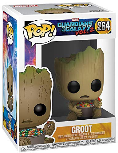 Funko - Guardians of the Galaxy 2-Groot W/Candy Bowl Guardians of The Galaxy 2 Figurine, Multicoloured, 22074