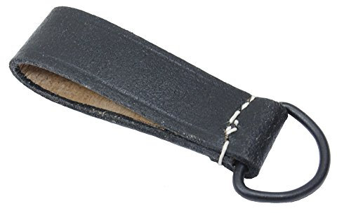 Epic Militaria Reproduktion WW2 Deutsche Armee Schwarzes Leder Gürtelschlaufe D-Ring (Schwarz)