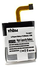 vhbw Akku Ersatz für Huawei 1ICP5/25/28 | Hb442528EBC für Smartwatch Uhr Fitnessarmband (300 mAh, 3,7 V, Li-Polymer)