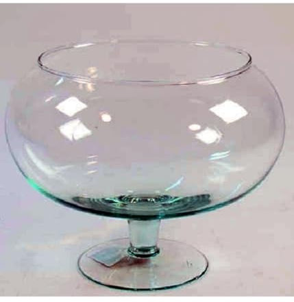 TrAdE Shop Traesio Calice AMPOLLA Boccia Vetro 18CM H 14CM Confetti CENTROTAVOLA Vaso Fiori Candela