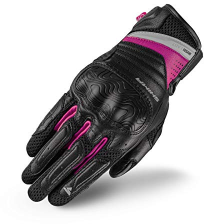 SHIMA RUSH Motorradhandschuhe - Atmungsaktive, Verstärkte, Stadt, Sommer, Touchscreen Handschuhe mit Knöchelprotektor, Handgelenk und Finger Aufpralldämpfer (Damen, Rosa, XS)