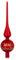 com-four® Weihnachtsbaumspitze mit Schriftzug - Christbaumspitze aus echtem Glas für Weihnachten - Tannenbaumspitze für den Christbaum (28cm - Merry Red matt)