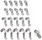 16 20 32 50mm Pipe Strap Clamp, 304 Stainless Steel Pipe Clips, U Shaped Pipe Straps Saddle Clip, Hose Clamp Connecting Ring Hose Clamp Card for Fixing Bracket of Water Pipe and Gas Pipe 20 Pcs