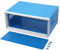 Zulkit Elektronische Gehäuse, blaues Metallgehäuse, Projektkoffer, DIY-Box, Abzweiggehäuse, Präventivkoffer (23,1 x 18,5 x 9,9 cm)