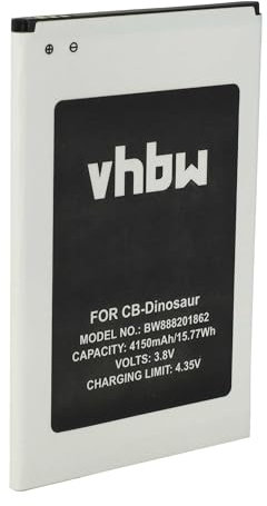 vhbw Akku kompatibel mit Cubot Dinosaur Handy Smartphone Telefon (4150mAh, 3,8V, Li-Polymer)