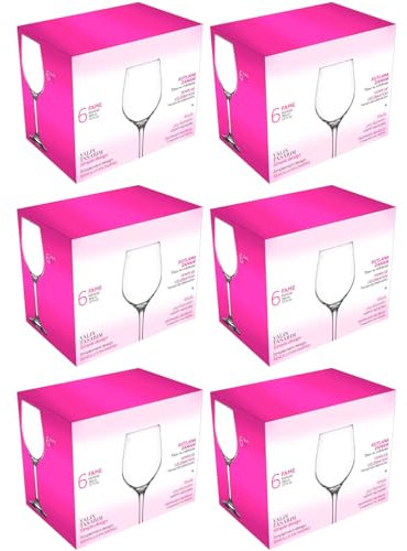 Tradineur - Pack de 36 Copas - Modelo Fame - Capacidad: 395 ml - Ideal para Vino - Aptas para lavavajillas - Tamaño Aprox: Ø 6,7 x 21 cm