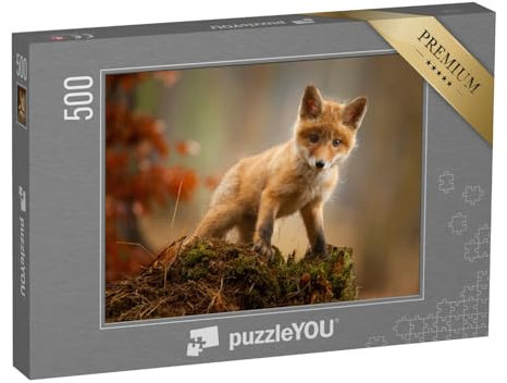 puzzleYOU: Puzzle 500 Teile „EIN junger Fuchs“ – aus der Puzzle-Kollektion Tiere, Füchse, Tiere in Wald & Gebirge
