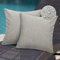 FUNHOOM 2er Set Draußen Kissenbezüge, alle Wetter Dekorative Kissen Etui Kissenbezug Wasserdicht 45 x 45 cm, für Sofa Couch Terrassenmöbel Dekoration - Grau